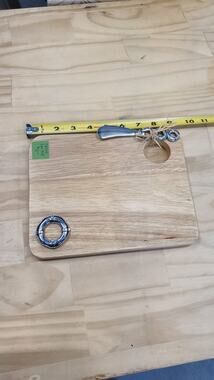 Nautical Themed Cutting Board w/Cheese Knife, **NEVER USED**